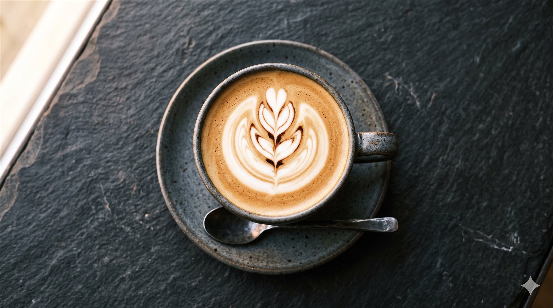 Latte art turnat într-o ceașcă de cappuccino